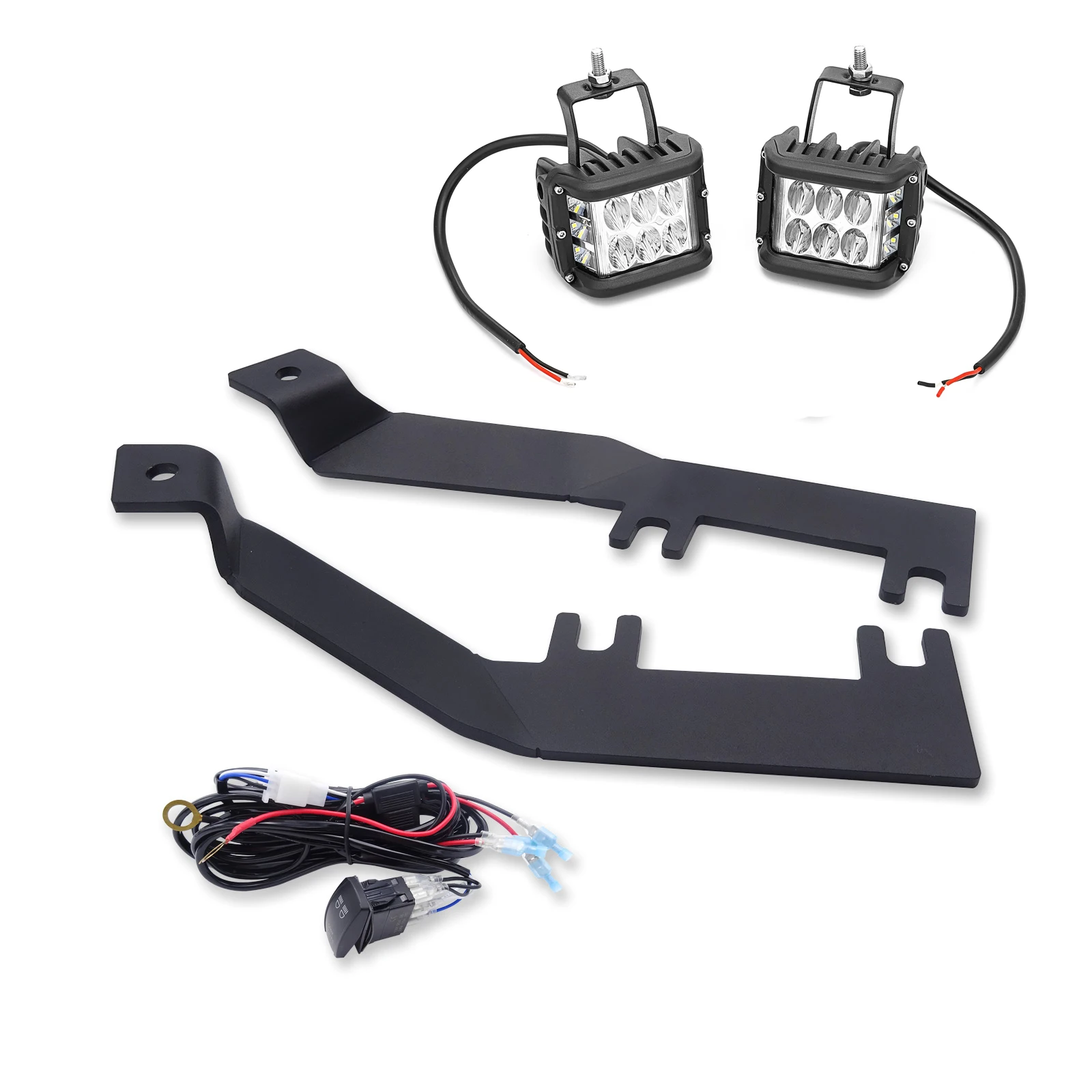 

For Ford F250 F350 Super Duty 2008-2010 60W LED Light Pod Pillar Side View Mount Kit