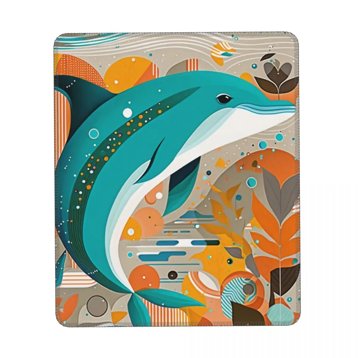 

Dolphin Vertical Print Mouse Pad Vibrant Illustration Modern Art Fantasy Rubber Mousepad Anti-Slip Soft Desktop Mouse Pads