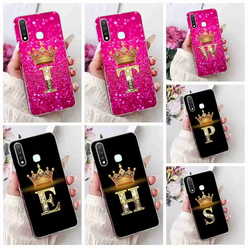 Чехол для Vivo Y19 с милыми буквами мягкая силиконовая задняя крышка телефона Y 19 1961