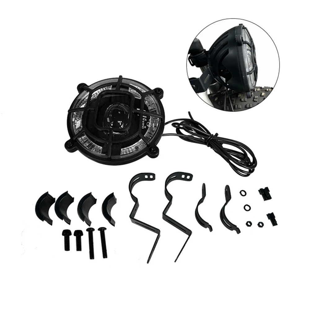 

Lamp Front Fork Lamp Black DC 36V 48V 72V High Beam 8.5W IPX6 Low Beam 8.5W 10M-230Lux Durable Foggy Days Nights
