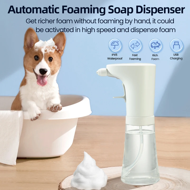 

Handheld Automatic Foam Soap Dispensers Pet Smart Bathroom Liquid Soap And Shampoo Making Foam Dispender Dog Shower Accessories
