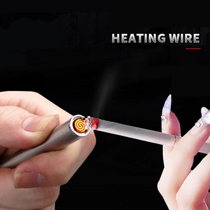 

USB Lighters Windproof Arc Electric Plasma Rechargeable Lighter Cigarette Gadget