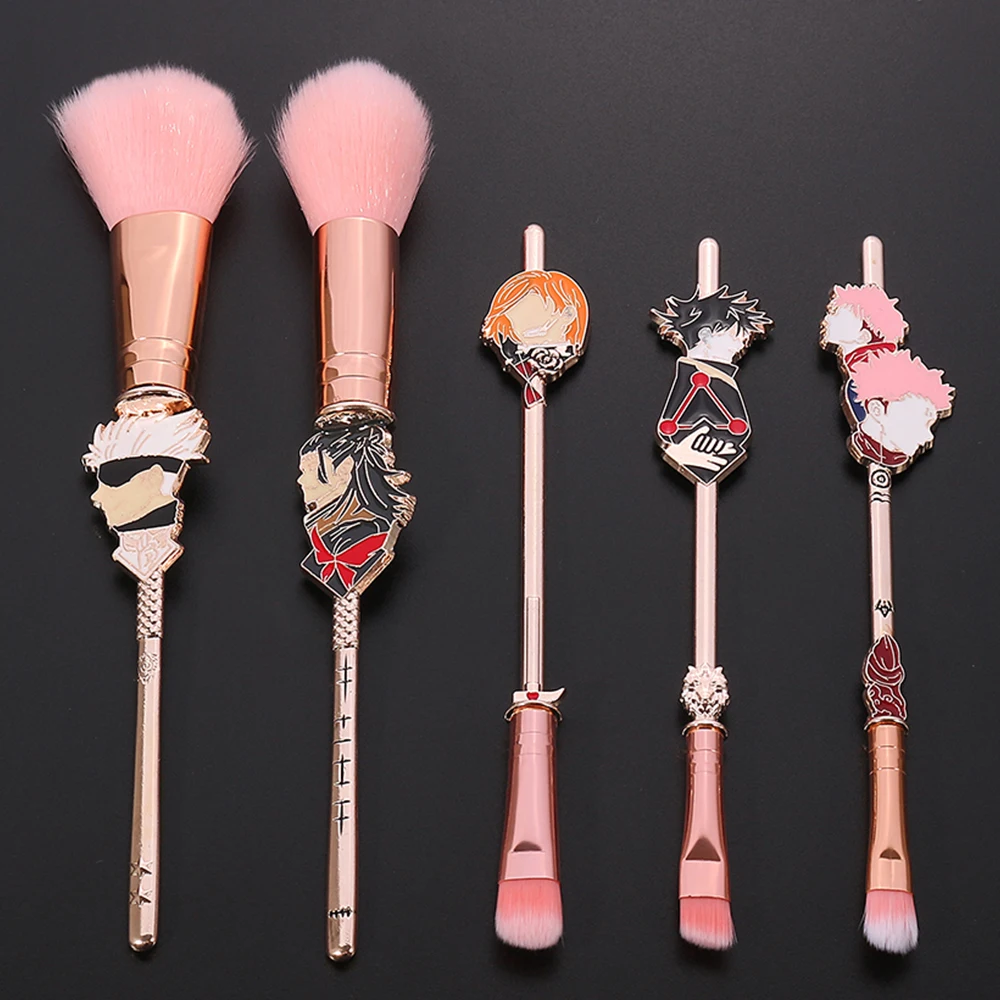 

5Pcs/Set Anime Jujutsu Kaisen Makeup Brush Cartoon Gojo Satoru Beauty Professional Tools Cosmetics for Women Accessories Gifts