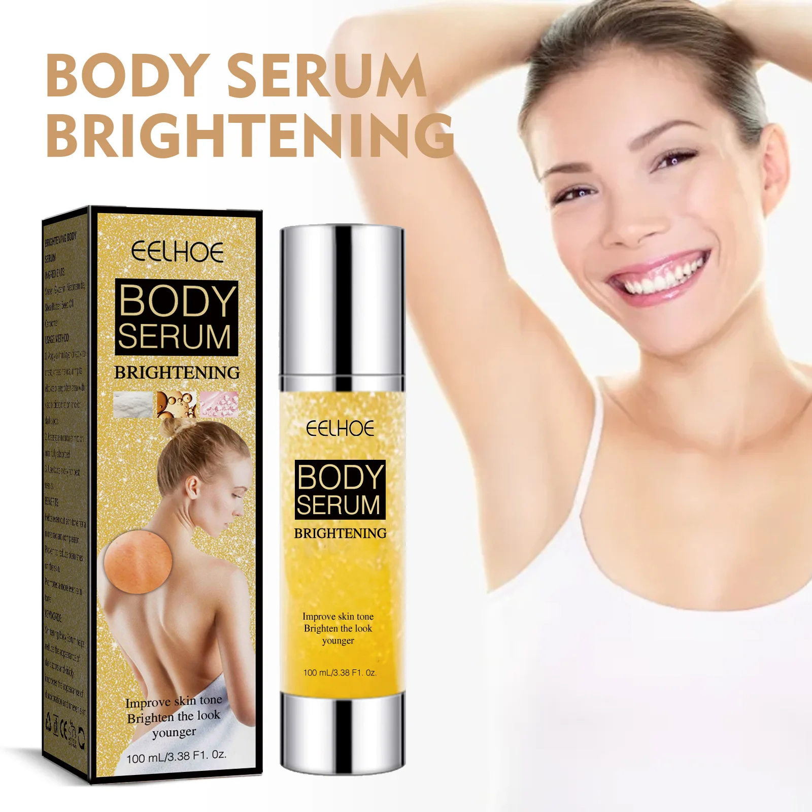 

Эссенция для осветления кожи и тела, 100 мл, эссенция для отбеливания суставов, удаления черных точек, увлажнения, осветления кожи