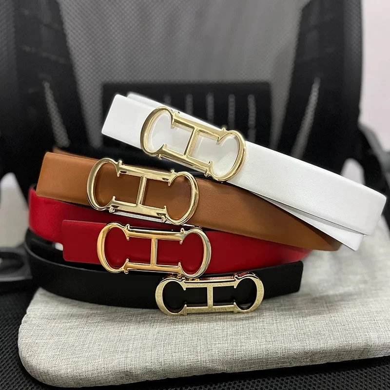 

2023 Reversible Leather Belt Women High Quality Men belt Genuine Leather 3.8cm Strap for Jeans Waistband dress