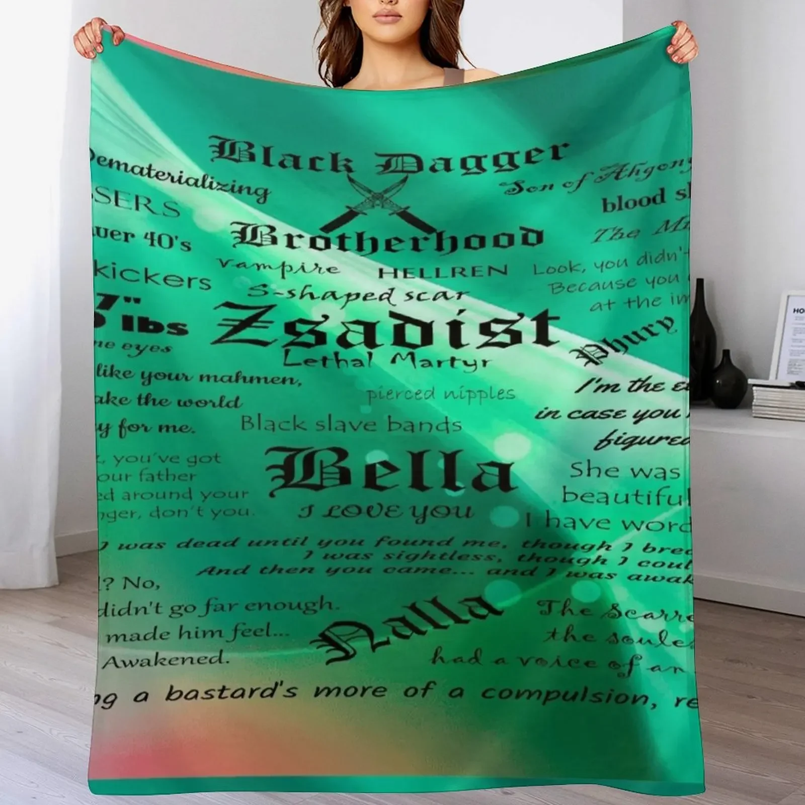 Фланелевое одеяло Zsadist Bella Black Dagger Brotherhood