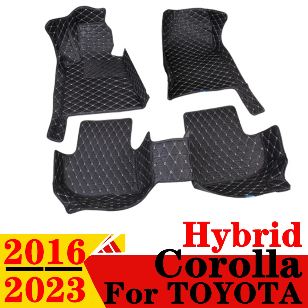 

Car Floor Mats For Toyota Corolla Hybrid 16-23 Waterproof XPE Leather Custom Fit Front & Rear FloorLiner Cover Auto Parts Carpet