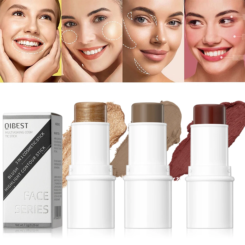 

Хайлайтер HEALLOR, макияж, блеск, контурный бронзер для лица, румяна, палочки, мерцающая пудра, текстурный осветлитель, женская косметика