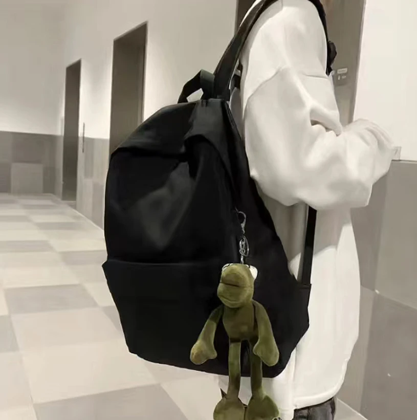 

Unisex Shoulder Backpack Casual Solid Color Hiking Backpack Outdoor Sport School Bag Large Capacity Travel Laptop Rucksack