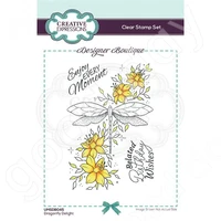newdragonfly delight 6 in x 4 in clear stampmetal cutting stamps scrapbooking diy decoration craft embossing 2022 easter