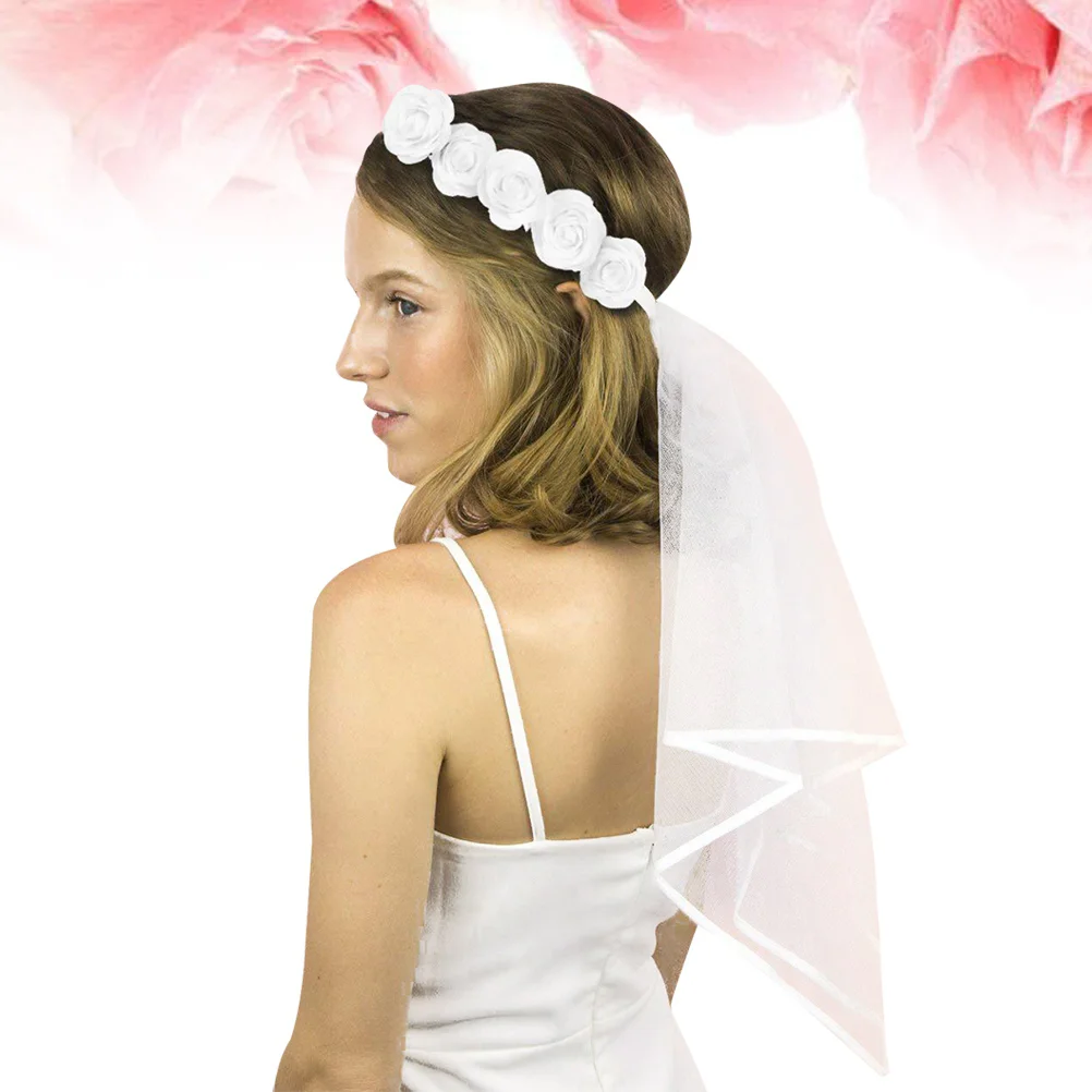 

Veil Bridal Bride Bachelorette Short Special Even Prom Girl Women Accessory Present White Wedding Party Supplies Engagement