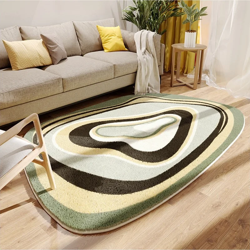 

Геометрический полосатый ковер в скандинавском простом стиле, детская спальня, татами, коврики для зоны кровати, гостиной, дивана, стола, Де...