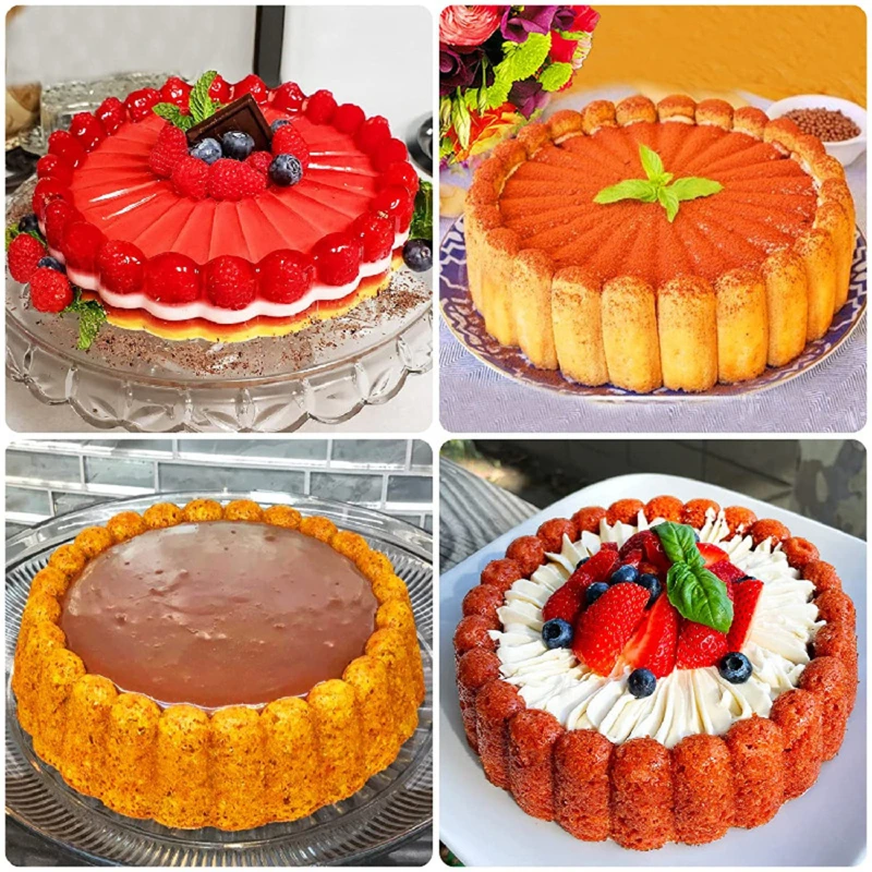 

2022 круглая силиконовая форма для торта Charlotte, форма для выпечки с изображением клубники и конфет