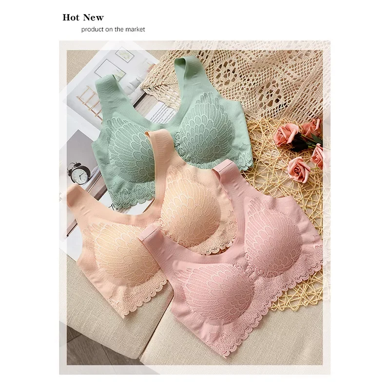 

5D Sports Yoga Running Bras Sports Bra Contours Bra Breathable Underwear Seamless Soft Lace Bra Women Natural Latex Bra