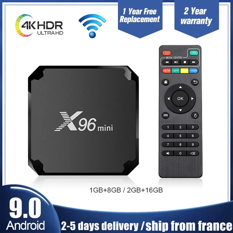 

X96 Mini TV Box Android 9.0 Amlogic S905W Quad-Core 2.4G WIFI H.265 android tv box X96mini 4K Media Player smart tv Set-Top box