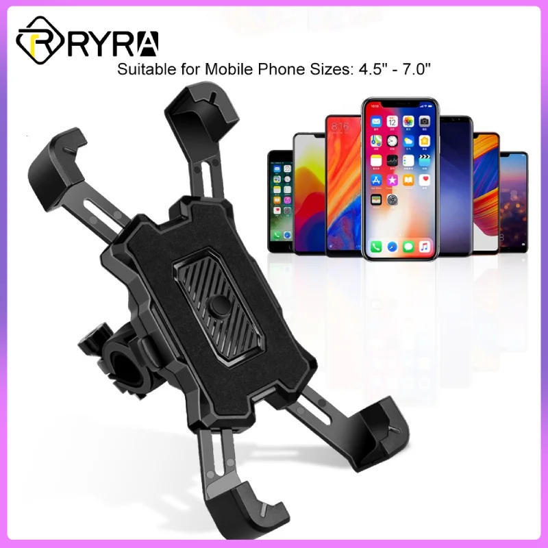

RYRA Bike Phone Holder Bicycle Mobile Cellphone Holder Easy Open Motorcycle Support Mount For IPhone Samsung Xiaomi Stand