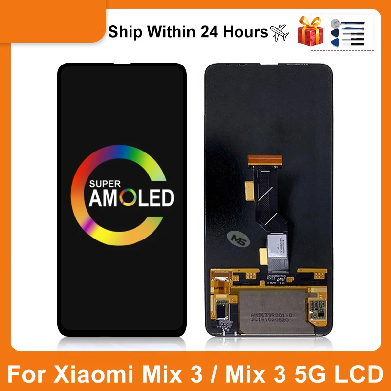 Super AMOLED For XIAOMI MIX 3 LCD Display Touch Screen Digitizer Assembly For 6.39