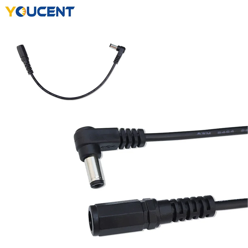

YOUCENT DC5.5 × 2,1 мм штекер-гнездо 20 см 90 градусов угловой удлинитель кабеля питания