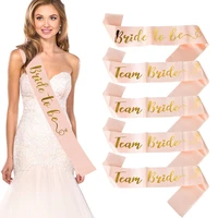 13pcs rose gold bride to be party decorations single shoulder straps etiquette belt bachelorette hen party decoration supplies
