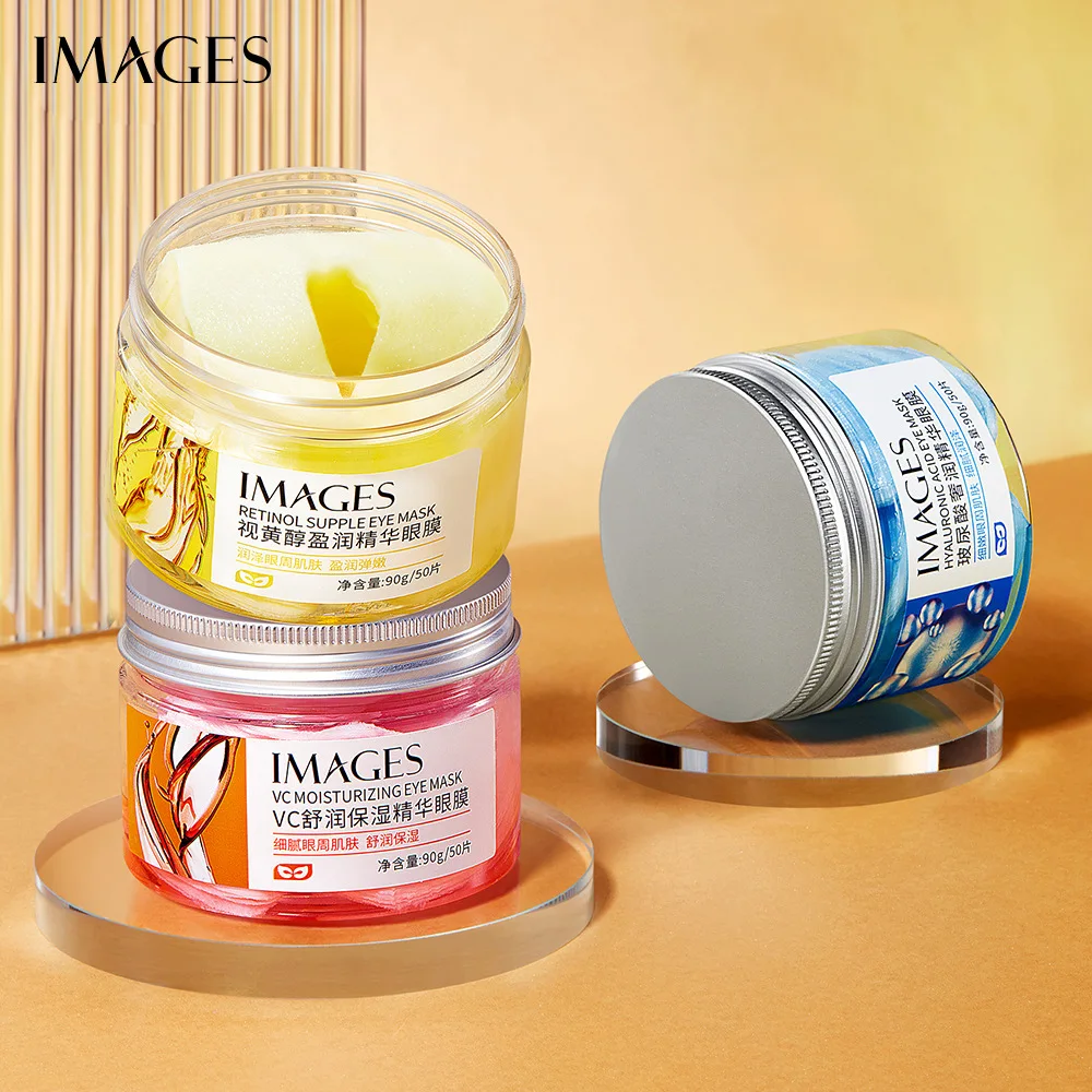 

IMAGES 50pcs Eye Mask Hyaluronic Acid Retinol Anti Wrinkle Remove Dark Circles Crystal Moisturizing Whitening Eye Patches