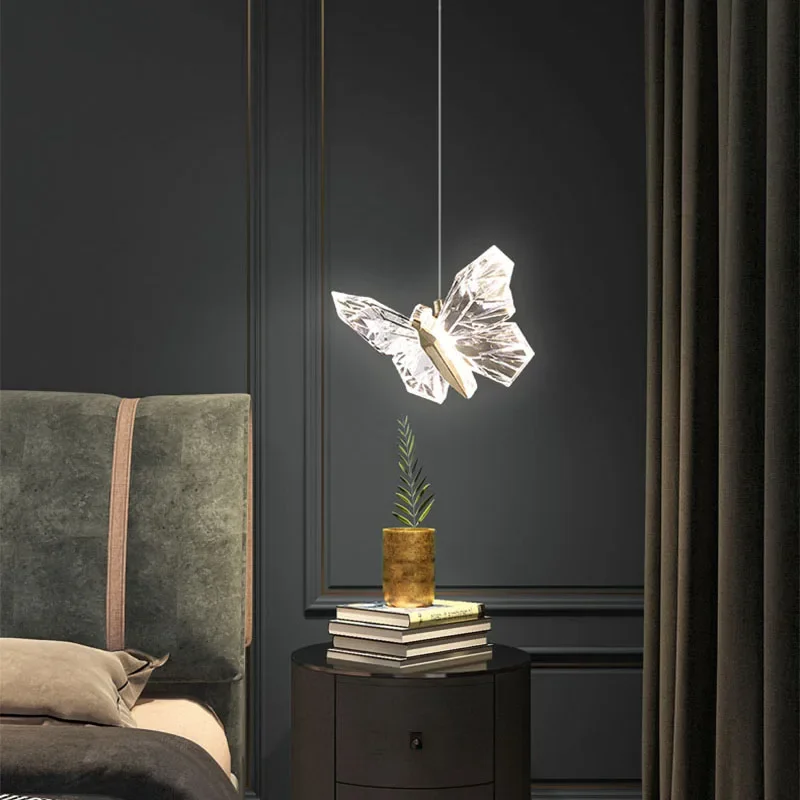 Скандинавские светодиодные подвесные светильники золотые акриловые