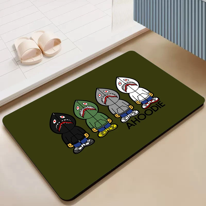 

Non-slip Washable Kitchen Diatom Ooze Bape Bedroom House Entrance Mat Indoor Doormat Rug Carpet Foot Door Bathroom Bath Hallway