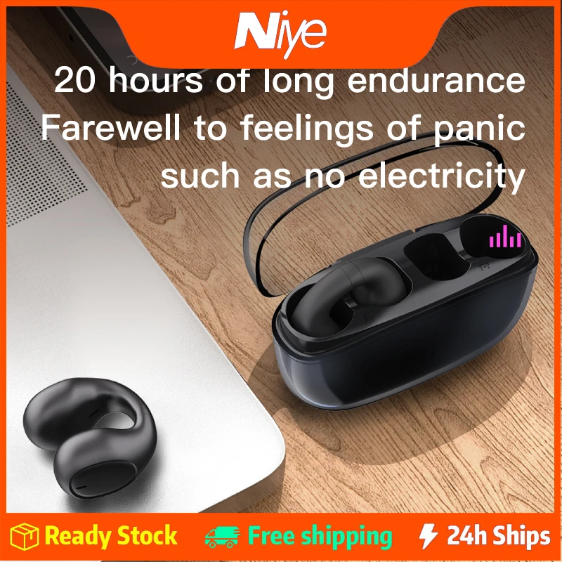 

New Clip-on TWS Bluetooth Headset Bone Conduction Stereo Sound Quality Waterproof and Dustproof Bluetooth 5.3 Wireless Earphone