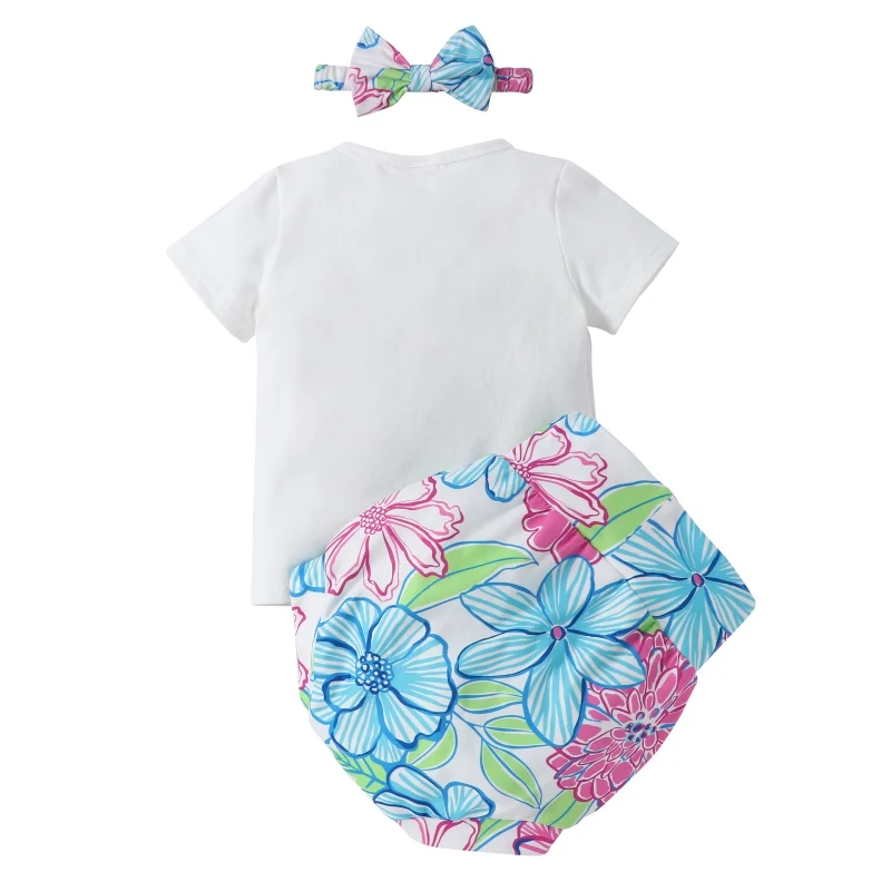 Специальное предложение комплект летней одежды для новорожденных девочек топ с