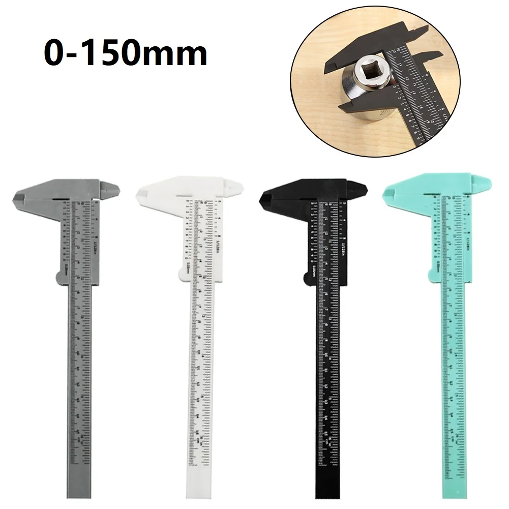 

1PC 0-150mm Vernier Caliper Double Rule Scale Plastic Vernier Caliper Mini Measuring Ruler Tool For Jewellery DIY Hand Tools