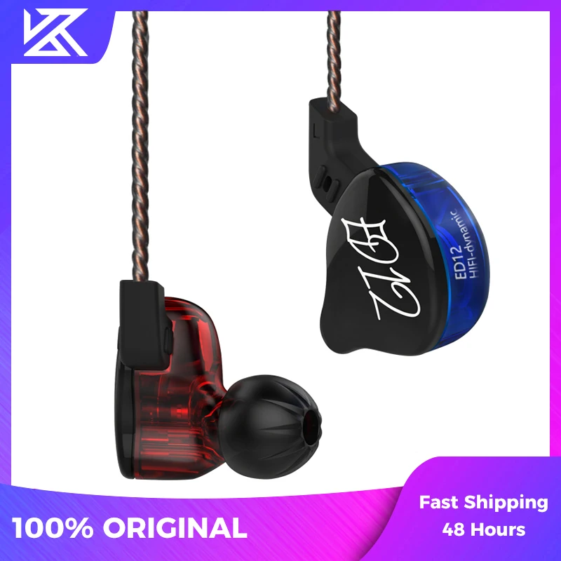 

KZ ED12 dynamic Earphones Detachable Cable In Ear Audio HiFi Music Sports Earbuds With Mic headset KZ ZST EDR1 ES4 ZSN EDX PRO