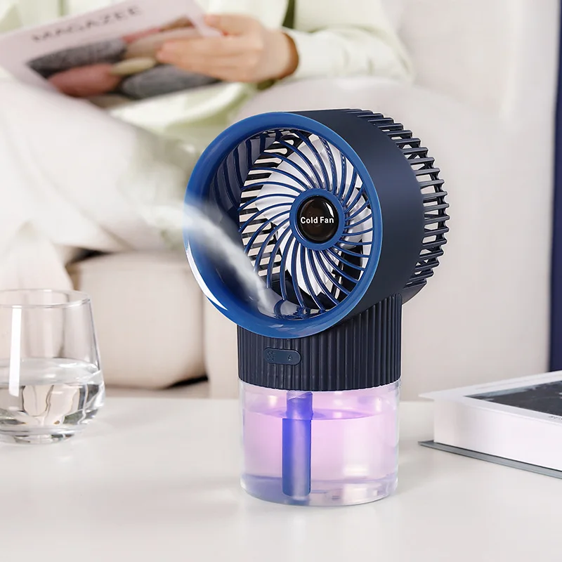 Spray Small Fan USB Rechargeable Desktop Mini Fan Humidifier Cooler for Cell Phones Mini Portable Fans Portable Air Conditioning enlarge