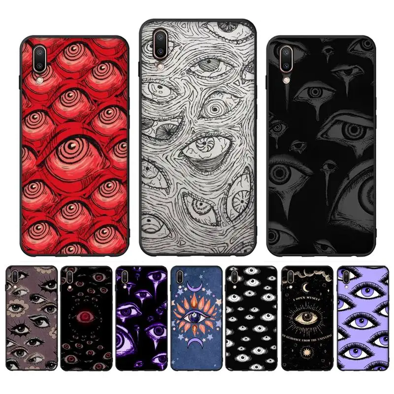 

Scary Eyes Phone Case for Vivo Y91C Y11 17 19 17 67 81 Oppo A9 2020 Realme c3