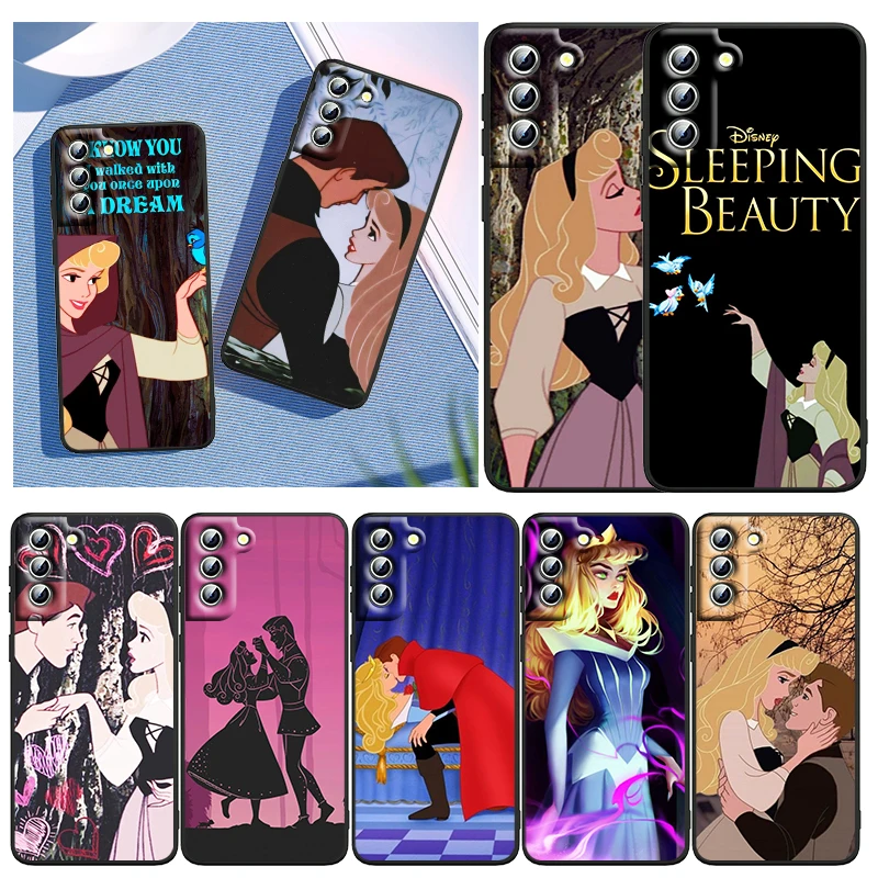 

Princess Disney Cinderella Phone Case For Samsung Galaxy S22 S21 S20 FE Ultra Pro Lite S10 S10E S9 S8 Plus 5G Black Soft Cover
