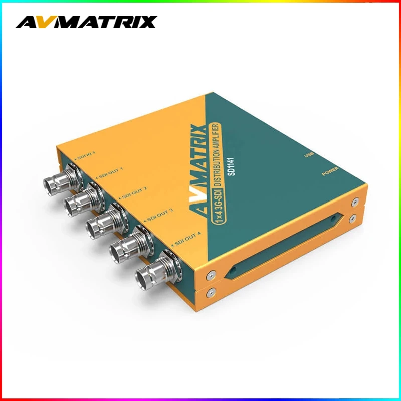 

AVMATRIX SD1141 1*4 3G HD-SDI/SDI усилитель распределения видео SDI сплиттер с адаптером, поддержка стандартного сигнала