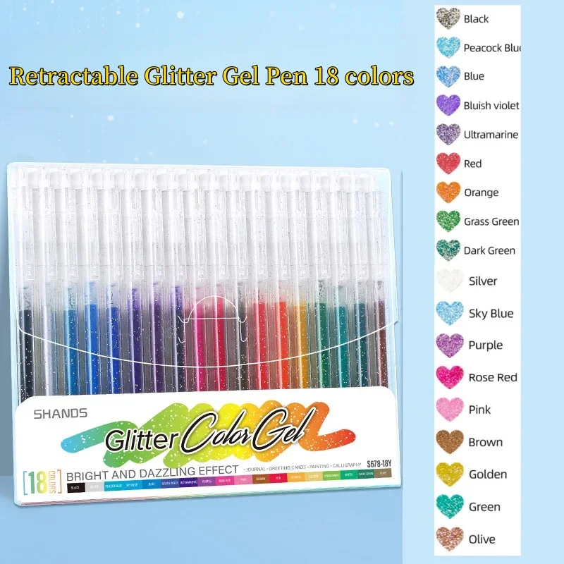 

Гелевые ручки Kolorowys с блестками