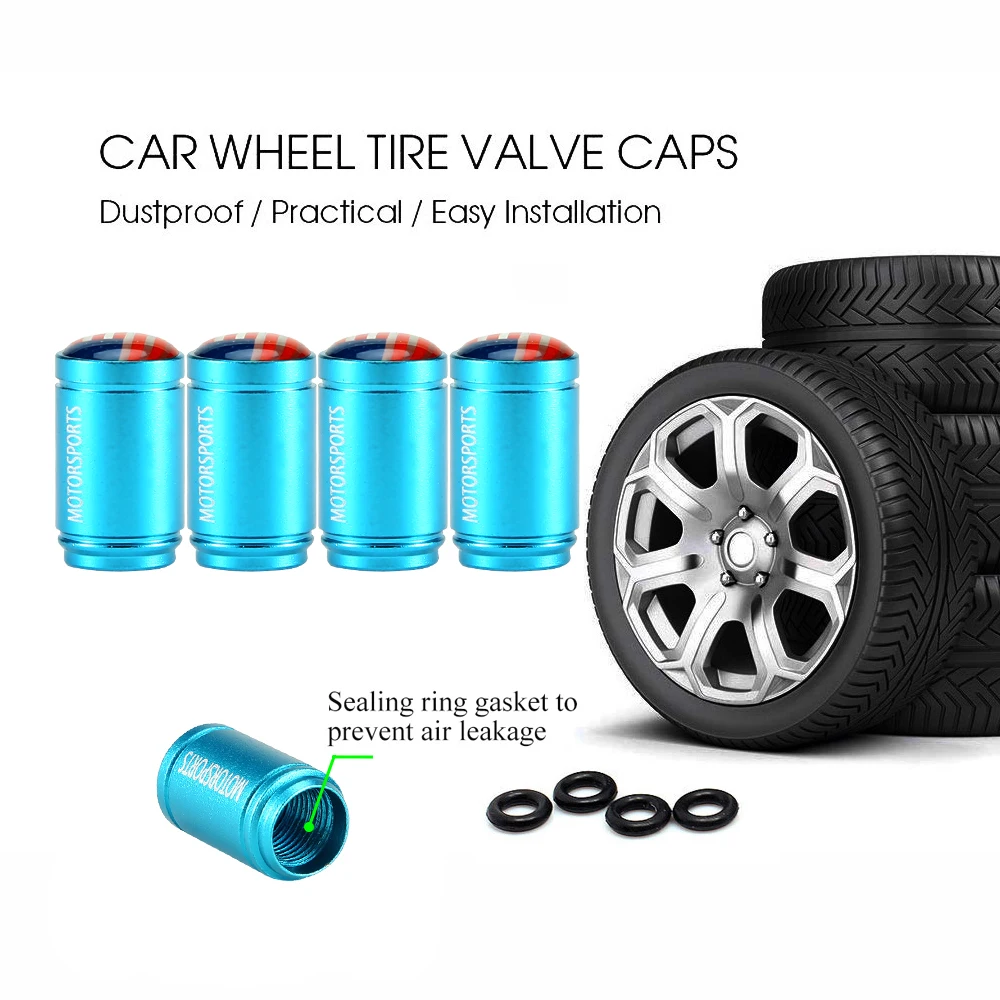 AQTQAQ 4 шт./комплект универсальные автомобильные аксессуары Флаг США логотип