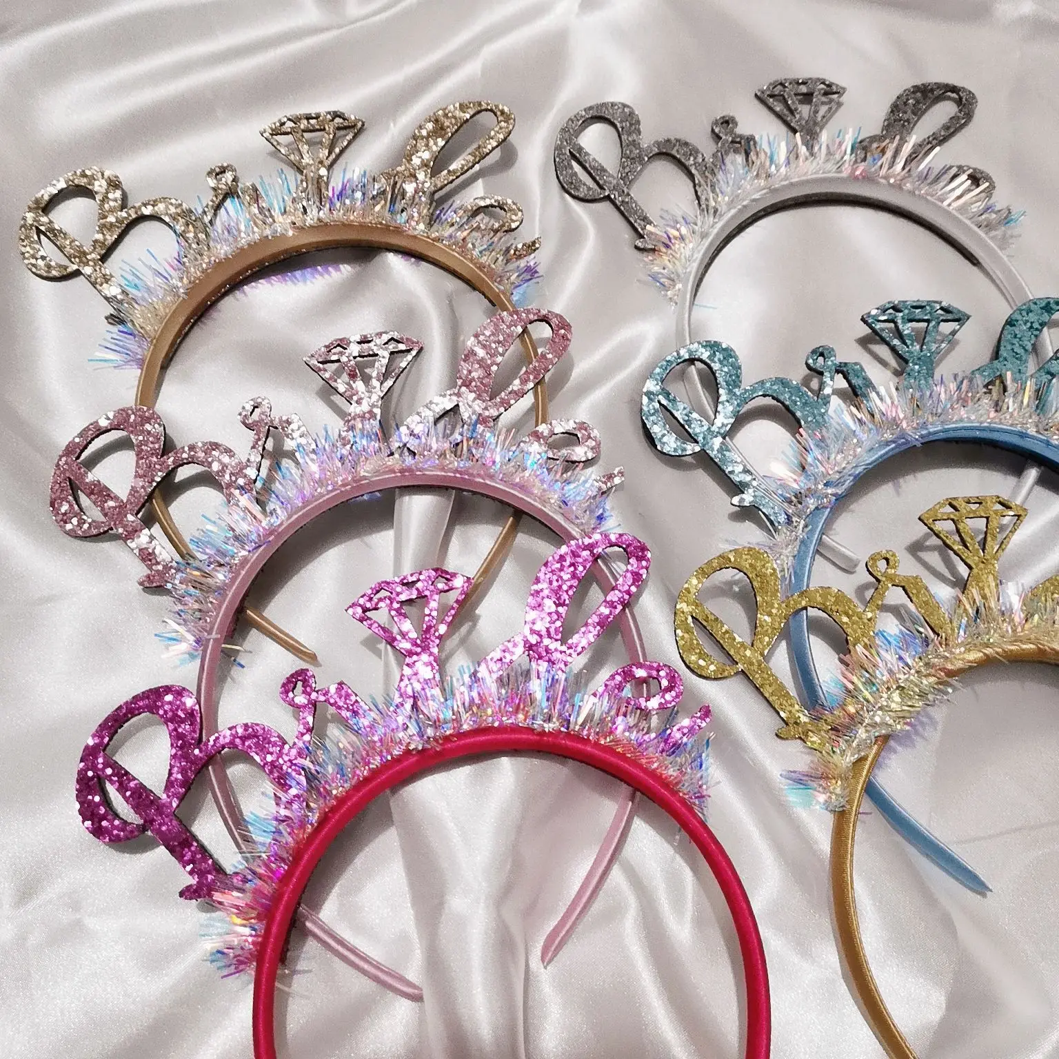 

Bride To Be Headband Wedding Decorations Bridal Shower Bridesmaid Gift Bachelorette Hen Party Decoration for Team Bride