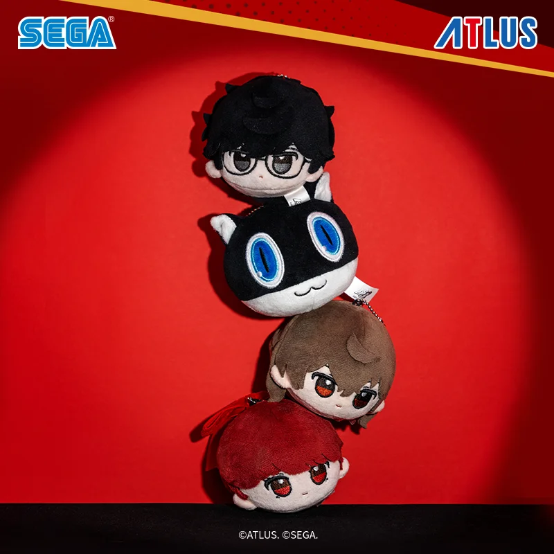 Фото Горячая новинка: Плюшевый брелок-подвеска Sega Atlus Persona 5 Royal Моргана, милый круглый, мягкий, для сумок, аниме-атрибутика для фанатов игр №4