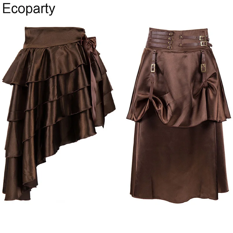 

Юбка Пиратская Женская Асимметричная, Готическая плиссированная юбка-годе в стиле стимпанк, средневековая ретро, для взрослых, 35
