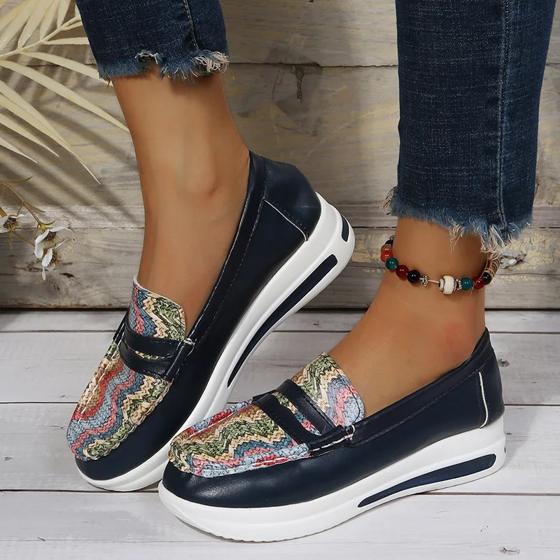 

New Casual Shoes Women's Vulcanize Shoes Pumps Round Toe Soft Platform Sneakers Womens Shoes Flats Loafers Zapatillas Mujer