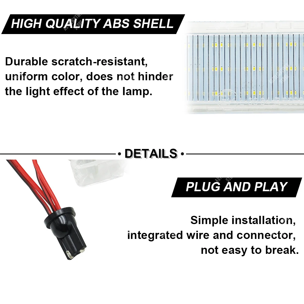 2 шт. автомобильные светодиодные фонари номерного знака для Opel Adam Corsa C D E Astra H J K