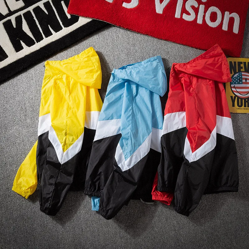 

Новинка лета 2022, спортивное пальто, мужская Свободная Повседневная тонкая куртка, трендовая индивидуализированная Солнцезащитная куртка к...