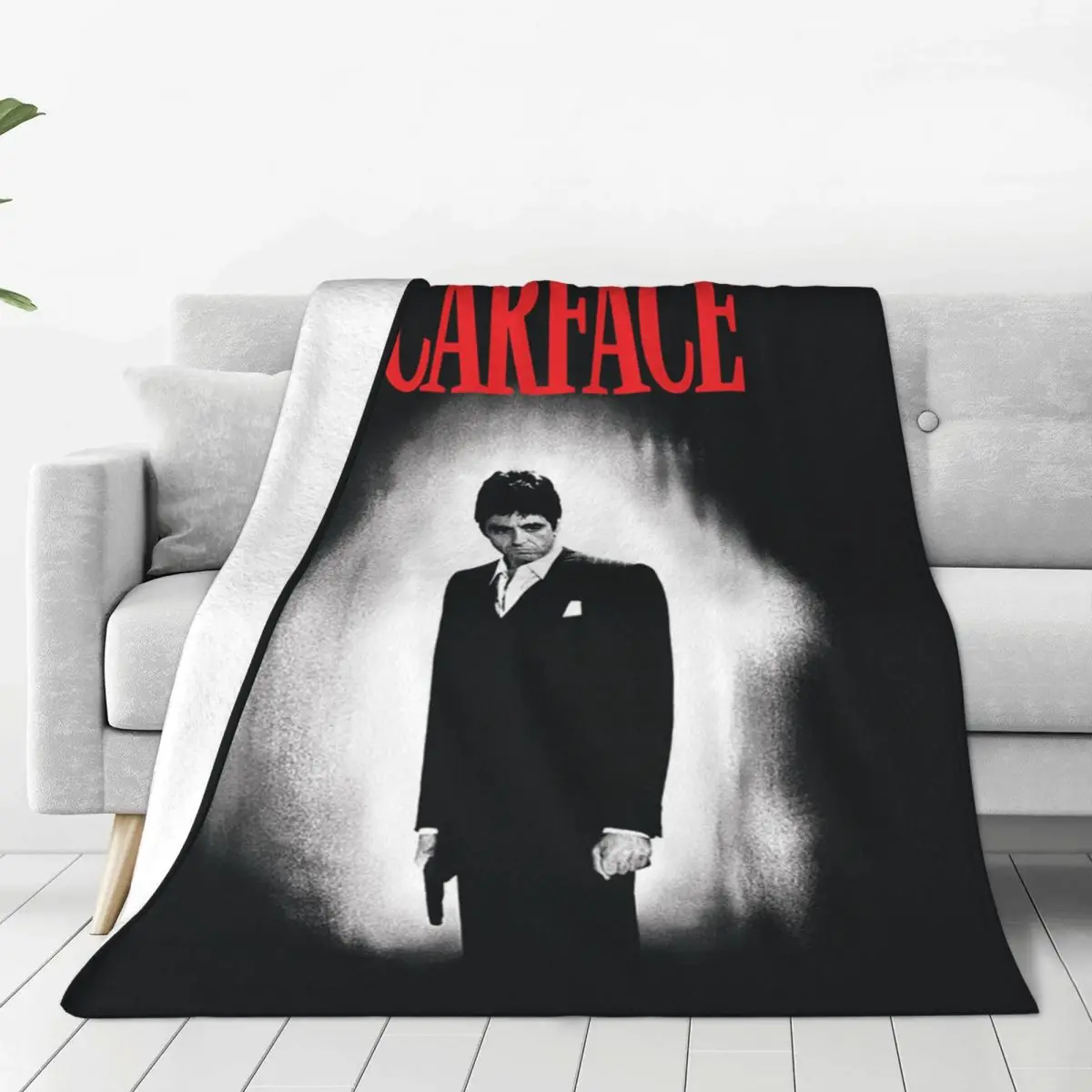 

SCARFACE Movie Blanket Sofa Cover Flannel All Season Portable Lightweight Throw Blankets for Sofa Car Rug Piece