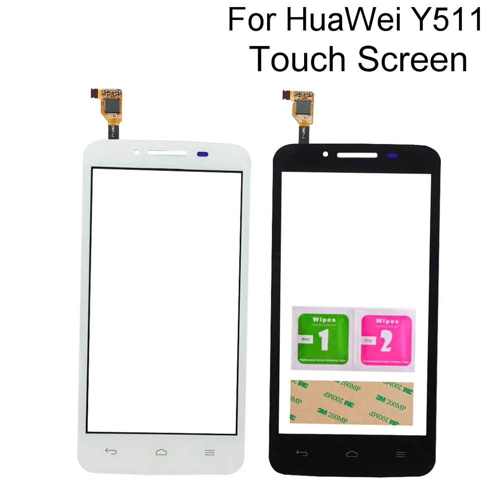 

Стекло сенсорного экрана 4,5 дюйма для Huawei Ascend Y511 Y 511, сенсорная панель, передняя крышка, стекло, объектив, датчик, дигитайзер, запчасти для тел...