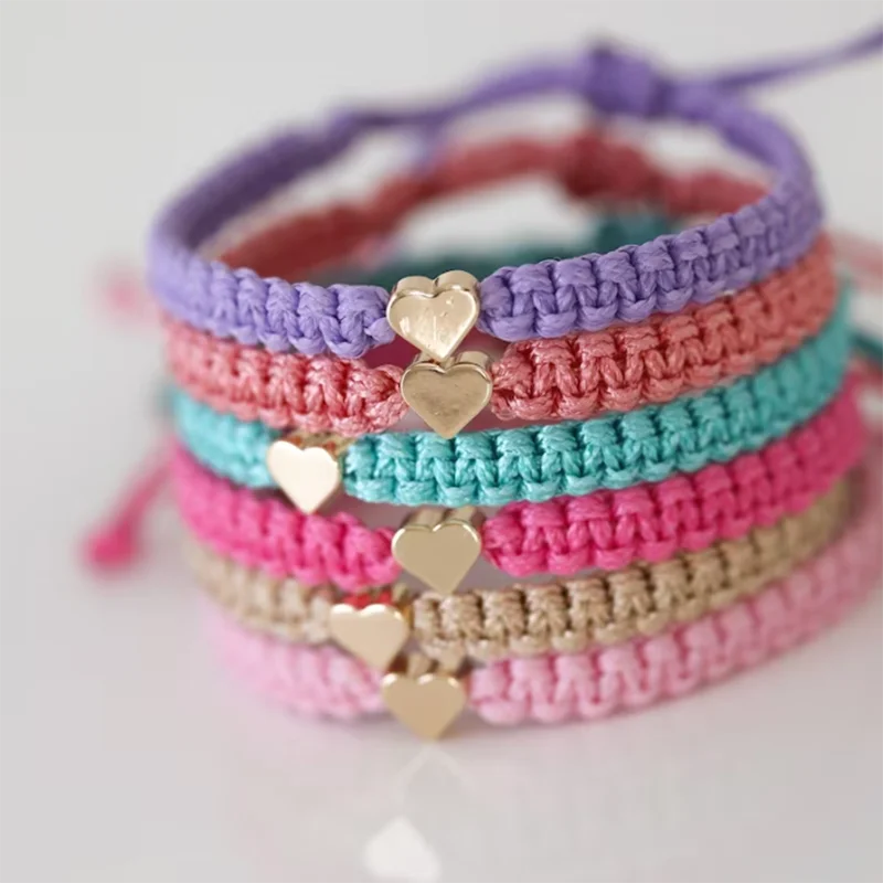 Mommy and Me Heart Purple Matching Bracelets Pink First Day of Transitional Kindergarten Bracelets Set Back to School Jewelry