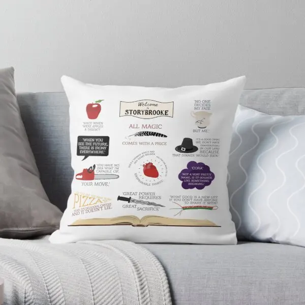 

Once Upon A Time Quotes Printing Throw Pillow Cover Fashion Case Soft Decor Hotel Wedding Office Square Pillows not include