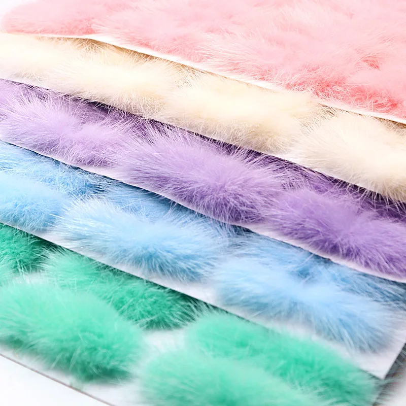 Помпоны из меха норки с бантом 2-3*6-7 см 5/40 шт. | Дом и сад