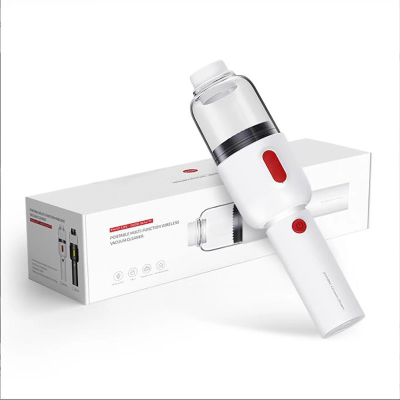 

Car Vacuum Cleaner Mini Wet Dry Dual Use Vacuum Cordless Handheld Portable Vacuum Cleaner for Auto Interior Home White
