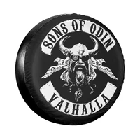 sons of odin valhalla spare wheel tire cover for mitsubishi pajero rav4 viking norse warrior vehicle accessories