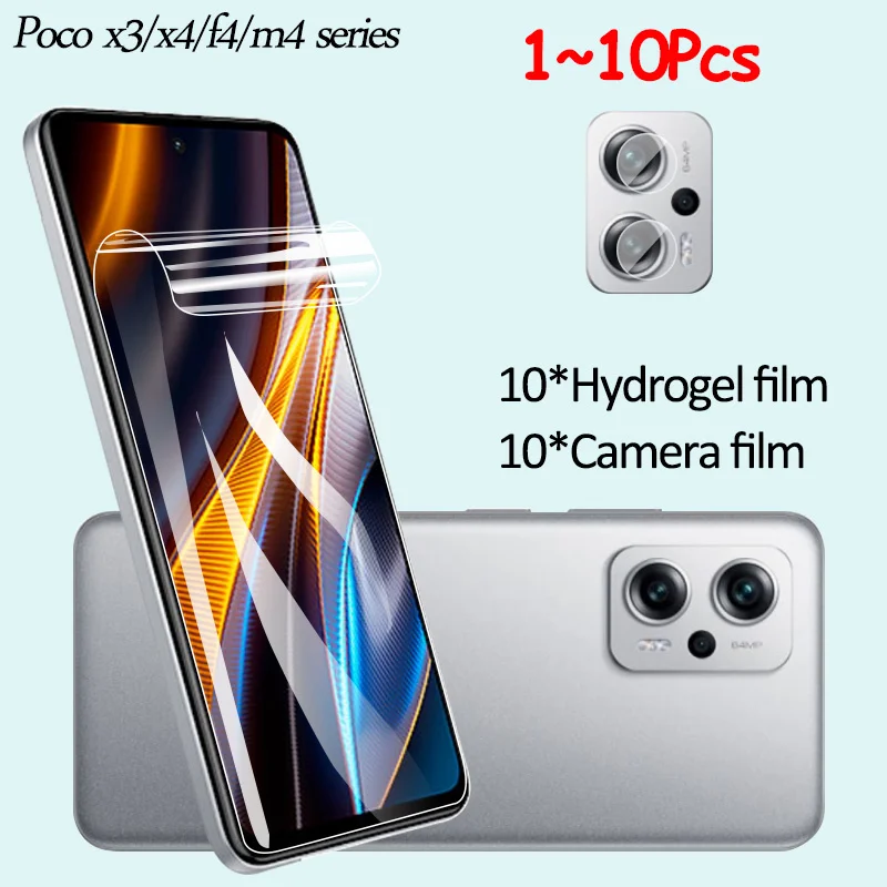 

1-10 pcs, hydrogel film for poko f4 x3 gt m4 x4 pro poco x4 gt 5g soft glass protection x4gt screen protector xiaomi poco x4 gt